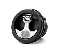 Elprico Loquet de Trappe Marin en T avec Serrure, 3 po ext, découpe 2,5 po | Loquet à came encastré pour épaisseur 1/8 à 3/4 po, inclut 2 clés et joint d'étanchéité pour bateau et camping-car.
