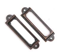Elprico Lot de 20 étiquettes de Tiroir Rétro avec Vis, Porte-cartes Uniques pour le Scrapbooking et L'artisanat, Taille 62 X 18 Mm, Plusieurs Couleurs (bronze rouge)