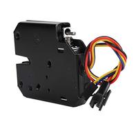 Elprico Serrure électrique DC 12 V, Serrure de Tiroir D'armoire Noire en Acier Durable pour Casiers Sécurisés, Idéale pour une Utilisation à la Maison ou au Bureau