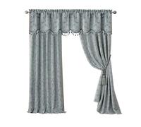Elrene Home Fashions 26865901467 Rideau de fenêtre occultant à économie d'énergie avec Passe-Tringle, Tissage Jacquard Royal, 132,1 x 213,4 cm, Bleu, Tissu, 132,1 x 213,4 cm (1 Panneau)