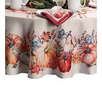 Elrene Home Fashions Botanical Harvest Nappe Ronde Motif Citrouille 177,8 cm