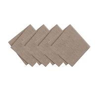 Elrene Home Fashions Continental Lot de 4 Serviettes de Salle à Manger en Tissu résistant à l'eau et aux Taches, Texture Solide, 43,2 x 43,2 cm, Taupe