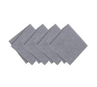Elrene Home Fashions Continental Lot de 4 Serviettes de Table en Tissu résistant à l'eau et aux Taches Gris 43,2 x 43,2 cm