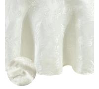 Elrene Home Fashions Élégante Nappe en Tissu damassé Jacquard tissé pour Automne/récolte/Thanksgiving, 177,8 cm, Rond, Ivoire