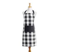 Elrene Home Fashions Farmhouse Living Buffalo Nappe à Carreaux, Coton, Noir/Blanc, 28" x 33" (Apron)