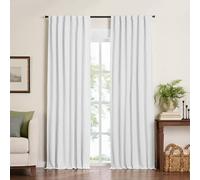 Elrene Home Fashions Harrow Panneau de Rideau occultant à Texture Unie, 132,1 x 213,4 cm, Blanc