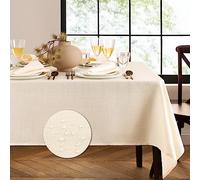 Elrene Home Fashions Laurel Nappe rectangulaire à Texture Unie résistante à l'eau et aux Taches - Ivoire - 152,4 x 213,4 cm