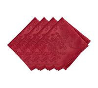 Elrene Home Fashions Lot de 4 Serviettes de Table Jacquard en Polyester Rouge 43,2 x 43,2 cm