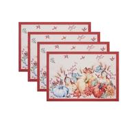 Elrene Home Fashions Lot de 4 Sets de Table Motif Citrouille 33 x 48 cm