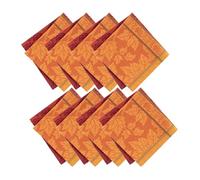 Elrene Home Fashions Maplewood Lot de 8 Serviettes de Table en Coton tissé Jacquard Automne/récolte 43,2 x 43,2 cm