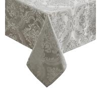 Elrene Home Fashions Nappe damassée rectangulaire en Polyester, argenté, 152,4 x 259,1 cm