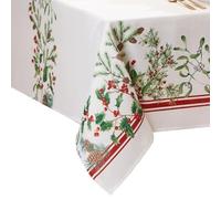 Elrene Home Fashions Nappe de Table de Noël décorative avec Bordure Motif Baies 152,4 x 365,8 cm