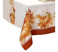 Elrene Home Fashions Nappe rectangulaire Motif Citrouille d'automne Multicolore 152,4 x 213,4 cm