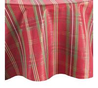 Elrene Home Fashions Nappe Ronde en Tissu écossais Scintillant, 178 cm, Rouge