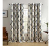 Elrene Home Fashions Navara Panneau de Rideau occultant pour fenêtre, 132,1 x 241,3 cm (1, Bleu Marine)