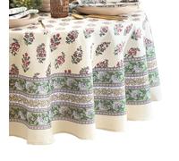Elrene Home Fashions Nomad Harvest Block Print Nappe Ronde Automne/Thanksgiving 177,8 x 177,8 cm