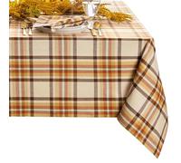 Elrene Home Fashions Russet Harvest Nappe rectangulaire en Coton tissé à Carreaux pour l'automne/Thanksgiving, 152,4 x 259,1 cm