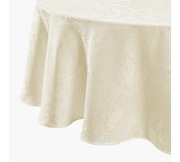 Elrene Nappe damassée Ovale en Polyester, Ivoire, 152,4 x 213,4 cm