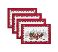 Elrene Villeroy & Boch Home Fashions Lot de 4 Sets de Table Fantaisie pour Les Vacances, 33 x 48,3 cm, Multicolore