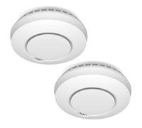 ELRO Connects FZ5002R Détecteur de Fumée sans Fil - Connectable - Testé Selon DIN EN14604 - avec capteur de Chaleur - 2 Pièces Blanc