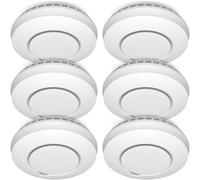 set de 6 détecteurs de fumée optiques sans fil interconnectables, capteur de chaleur, pour ELRO Connects