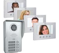 ELRO DV4000-4 Interphone Vidéo │ 4 Appartements │ caméra Full HD 1080P avec Vision Nocturne │ câble 4 Fils │ 16 sonneries