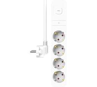 ELRO ES704 Multiprise 4 Prises avec parasurtenseur - Câble de 1,5 m et Interrupteur - Sécurité Enfant - Prise Schuko - Maximum 3680 W - Certifié TÜV