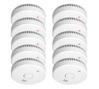 10-Pack ELRO FS1801 | Détecteur de fumée | Capteur 10 Ans | Conforme à la Norme européenne EN14604 | Blanc | 10 pièces