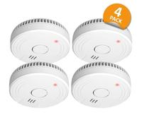 ELRO Détecteur de fumée FS1801 conforme à la norme européenne EN14604-4 pièces, lot de 4