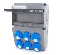 ELS Elektrotechnika Répartiteur électrique mural 6 x 230V - Pour intérieur et extérieur, ateliers et usines - Armoire de commande à monter avec appareils modulaires - Boîtier vide