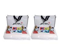 ELSA Coussin pour la nuque 50 x 11 cm Taie velours Ecru Oreiller 2x1 pc(s)