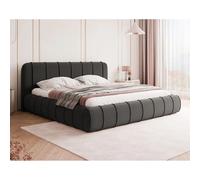 Elsa - lit coffre - 160x200 cm - en velours - sommier inclus