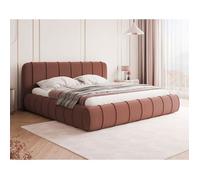 Elsa - lit coffre - 160x200 cm - en velours - sommier inclus - Rose