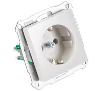 Elso 265004 Prise Schuko Joy avec borne enfichable, prise de terre encastrée, Blanc pur 16 A