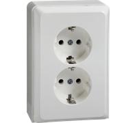 ELSO 515514 - Prise dans support d'appareil, 2 fois, 16 a, RÉNOVATION, blanc p
