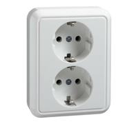 elso Elso Prise 2x rouge/blanc semi-encastrée 235404 Quantité:1
