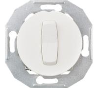 ELSO WDE011002 - Bouton avec plaque centrale, blanc, rond, encastré, Renova, Desi