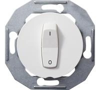 ELSO WDE011006 - Interrupteur, 2 broches, avec plaque centrale, blanc, encastré,