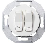ELSO WDE011054 - Bouton pour stores avec plaque centrale, blanc, rond, encastré,
