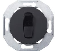 ELSO WDE011202 - Bouton avec plaque centrale, noir, rond, encastré, Renova, Desig