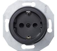 ELSO WDE011303 - Prise femelle avec cache-prise renforcé RENOVA noire
