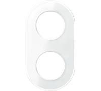 ELSO WDE011407 - Cadre en verre, double, blanc, rond, Renova, Design rétro