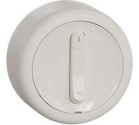 ELSO WDE015807 - Interrupteur, 2 broches, apparent complet, blanc, rond Renova