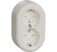 Schneider Electric Elso WDE015896 Prise Schuko ronde 2 voies Protection tactile 16 A 250 V CA Blanc