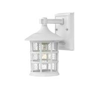 Applique murale d'extérieur en verre IP44 blanche, applique murale d'extérieur H 23,8 cm