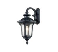 Elstead Lighting – Applique murale extérieure Chicago – Aluminium et verre H 56 cm IP44 E27 Noir