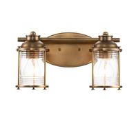 Elstead Lighting Ashland Bay Applique murale à 2 sources lumineuses, QN-ASHLANDBAY2-NBR-BATH,