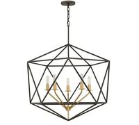 Elstead Lighting Astrid lampe suspendue 5x60 W doré-marron HK-ASTRID-5P