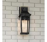 Elstead Lighting Buckley applique murale extérieure 1x40 W noir-laiton QZ-BUCKLEY-M-MBK