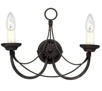 Elstead Lighting Carisbrooke applique murale 2x60 W noir CB2-BLACK